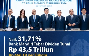 Dividen Bank Mandiri Catat Rekor Rp44,47 Triliun, Buyback Rp1,17 Triliun Dorong Kepercayaan Investor
