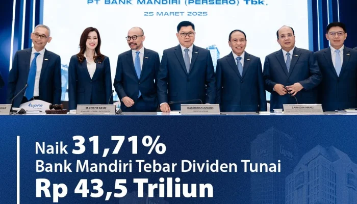 Dividen Bank Mandiri Catat Rekor Rp44,47 Triliun, Buyback Rp1,17 Triliun Dorong Kepercayaan Investor