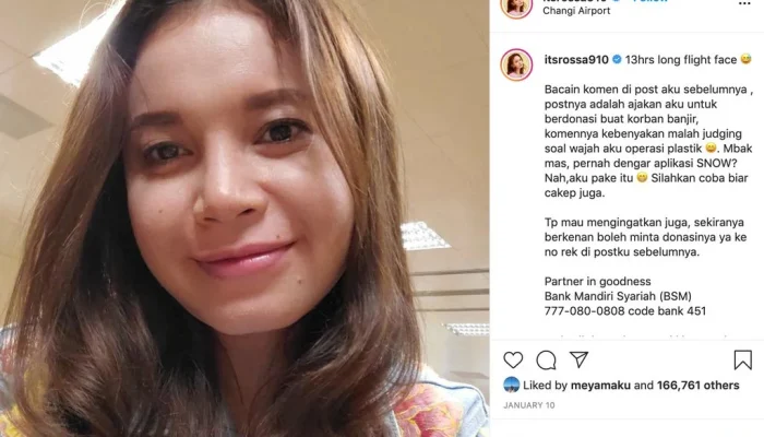 Geram! Rossa Somasi Puluhan Akun Media Sosial atas Fitnah Operasi Plastik Gagal
