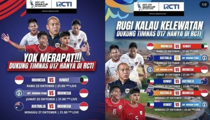 Jadwal Lengkap Live Streaming RCTI: Dari Sinetron Pagi hingga Siaran Langsung Timnas U‑17