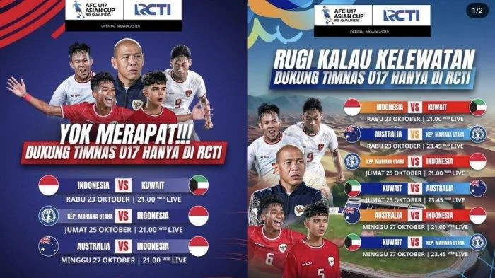 Jadwal Lengkap Live Streaming RCTI: Dari Sinetron Pagi hingga Siaran Langsung Timnas U‑17