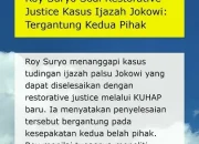 Roy Suryo Dituduh Palsukan Surat Kematian, Jokowi Jawab dengan Restorative Justice – Kontroversi Memanas