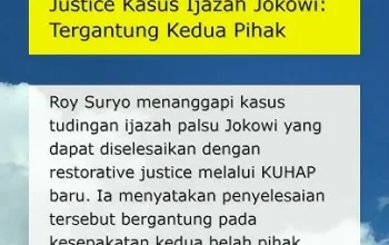Roy Suryo Dituduh Palsukan Surat Kematian, Jokowi Jawab dengan Restorative Justice – Kontroversi Memanas