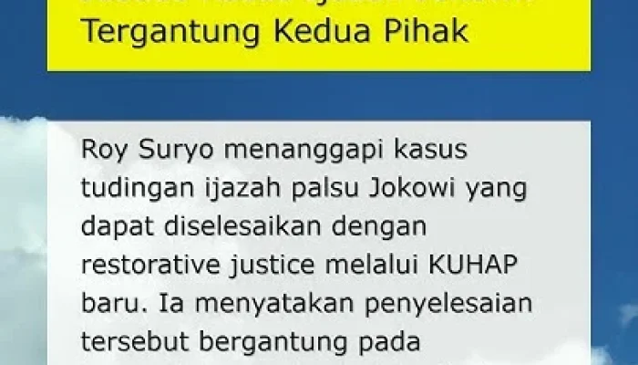 Roy Suryo Dituduh Palsukan Surat Kematian, Jokowi Jawab dengan Restorative Justice – Kontroversi Memanas