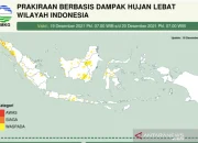 BMKG Prakirakan Hujan Lebat dan Petir di Sejumlah Wilayah Indonesia