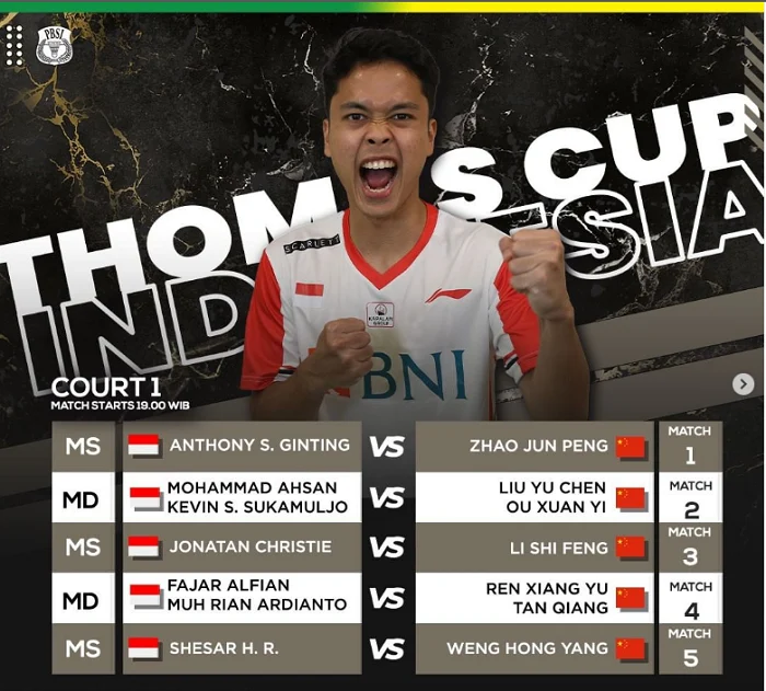Drama Perempat Final Thomas Cup 2026: China dan Malaysia Duel Sengit, Sementara Indonesia dan Jepang Tampil Gemilang di Uber Cup