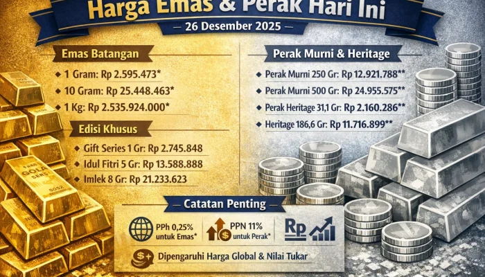 Harga Perak Hari Ini Meningkat, Apa yang Mempengaruhi Harga Emas dan Perak?