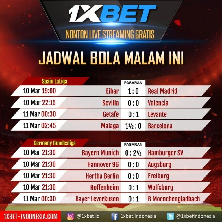 Jadwal Bola Malam Ini: Pertandingan Seru dan Penentuan di Berbagai Liga