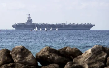 Kapal Induk AS USS Gerald R. Ford Kembali ke Pangkalan setelah 11 Bulan Beroperasi di Timur Tengah