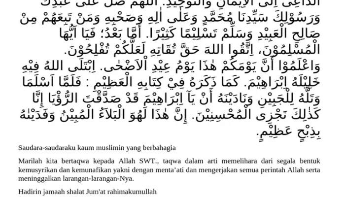 Makna dan Hikmah di Balik Khutbah Jumat Bulan Dzulhijjah