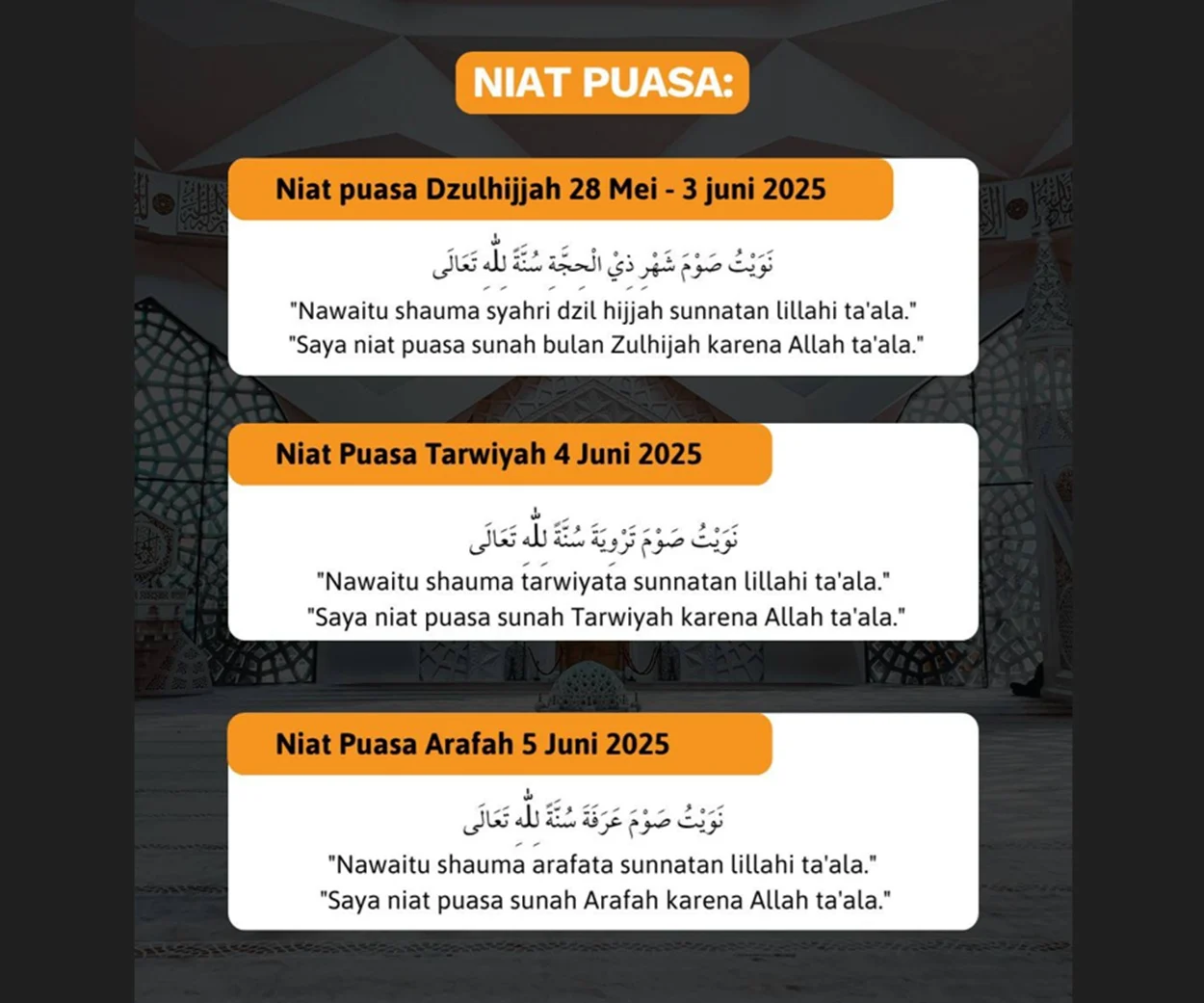 Mengenal Keutamaan Puasa Tarwiyah dan Arafah di Bulan Dzulhijjah