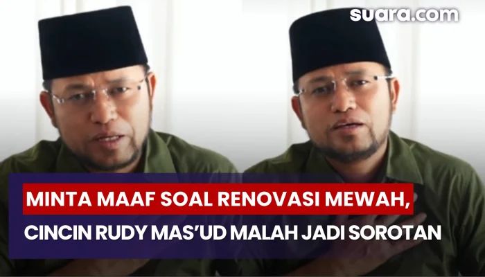 Minta Maaf Soal Renovasi Rumah Jabatan Mewah, Cincin Rudy Mas’ud Jadi Sorotan