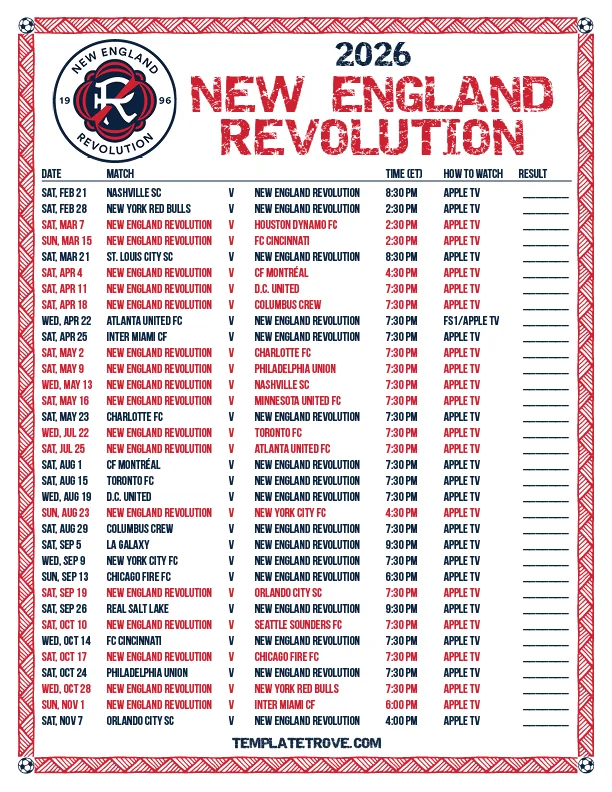 New England Revolution dan Philadelphia Union Siap Berlaga di Piala Dunia 2026