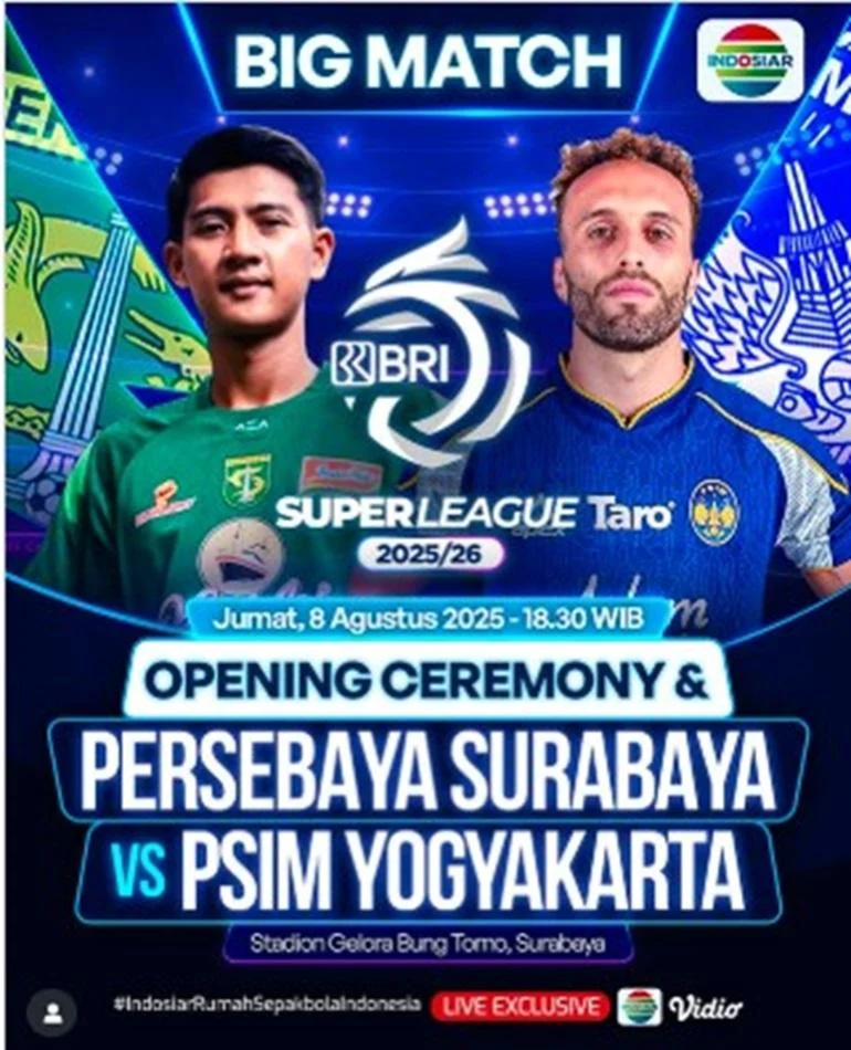 Nonton Video Persib vs PSIM: Cara Mudah Tonton Live Streaming BRI Super League di Vidio
