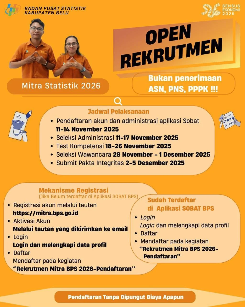 Pendaftaran Mitra Statistik BPS 2026 Dibuka, Apa yang Perlu Diketahui?