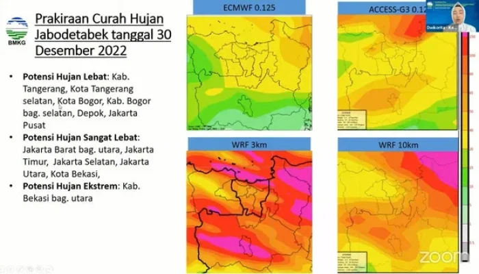 Prediksi BMKG: Separuh Jabodetabek Hujan Lebat Sore Ini