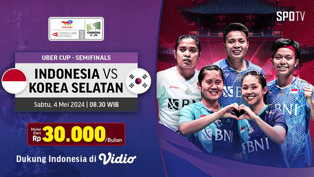 Semifinal Uber Cup 2026: Indonesia vs Korea Selatan Siap Guncang Panggung Horsens
