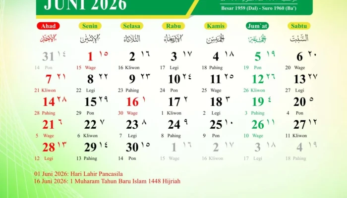 16 Juni 2026: Hari Libur Nasional Tahun Baru Islam 1448 Hijriah