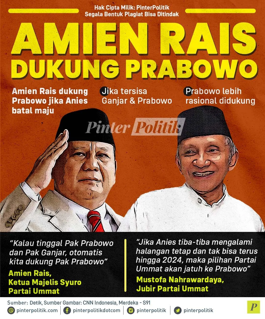 Amien Rais Desak Masyarakat Dukung Prabowo Hingga Akhir Masa Jabatan