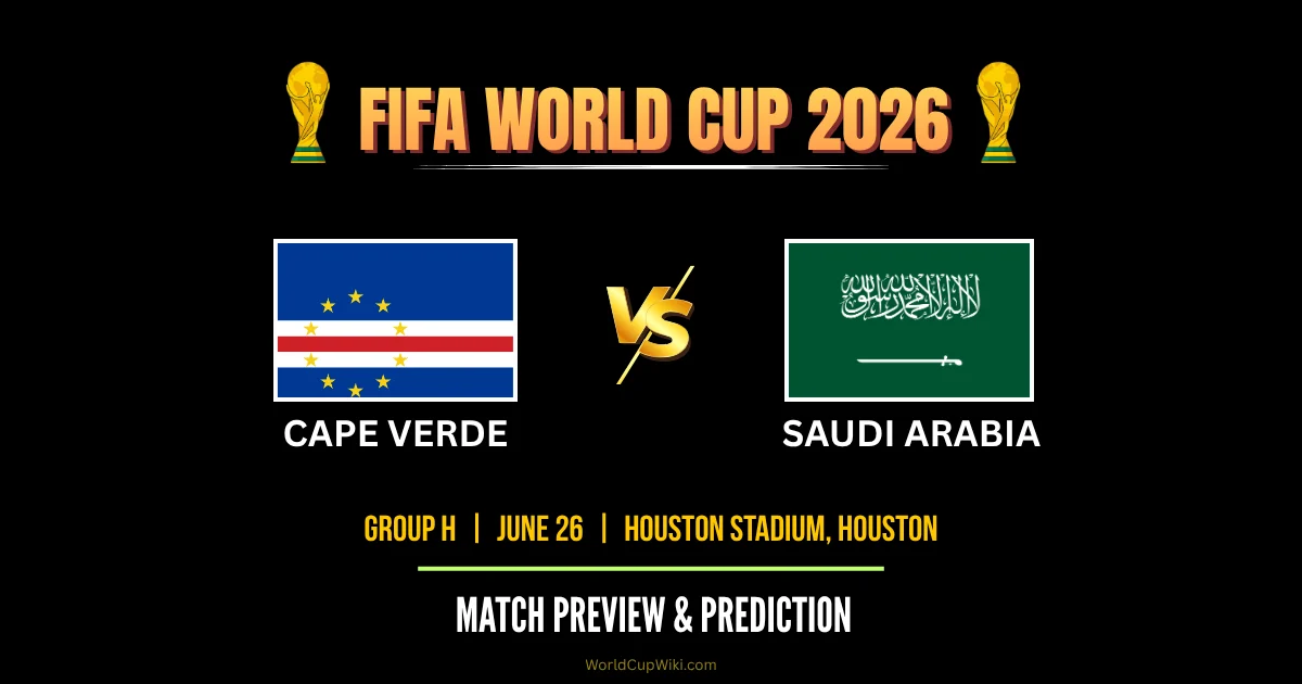 Cape Verde Berjuang Melawan Saudi Arabia di Piala Dunia 2026