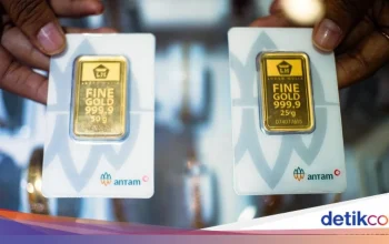 Harga Emas Antam Turun Rp10 Ribu, Cek Harga Emas Terbaru di Antam dan Pegadaian