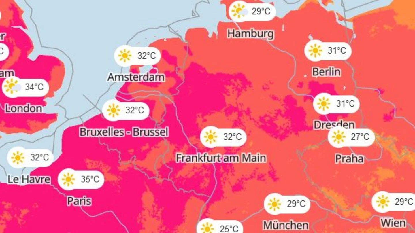 Hitze in Deutschland: Hitzeatlas zeigt die Hochburgen