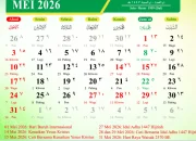 Kalender Mei 2026 Lengkap dengan Tanggal Merah: Informasi Libur Nasional dan Cuti Bersama