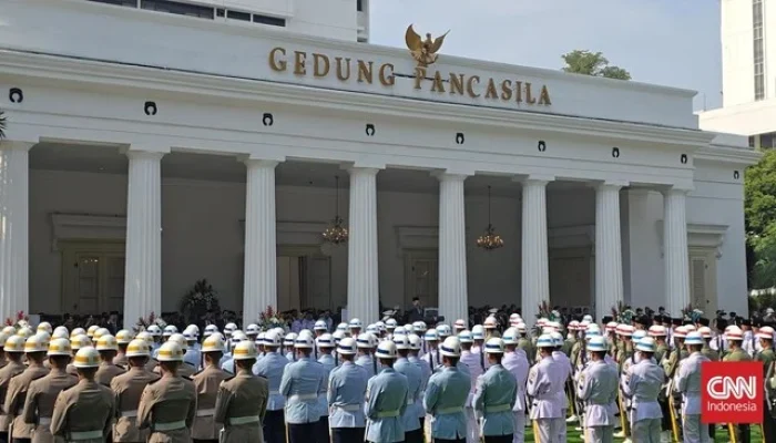 Prabowo Subianto Memimpin Upacara Hari Lahir Pancasila di Gedung Pancasila