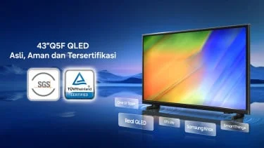 Samsung QLED Q5F 43 Inci Rilis di Indonesia, TV Rp4 Jutaan dengan Update 7 Tahun