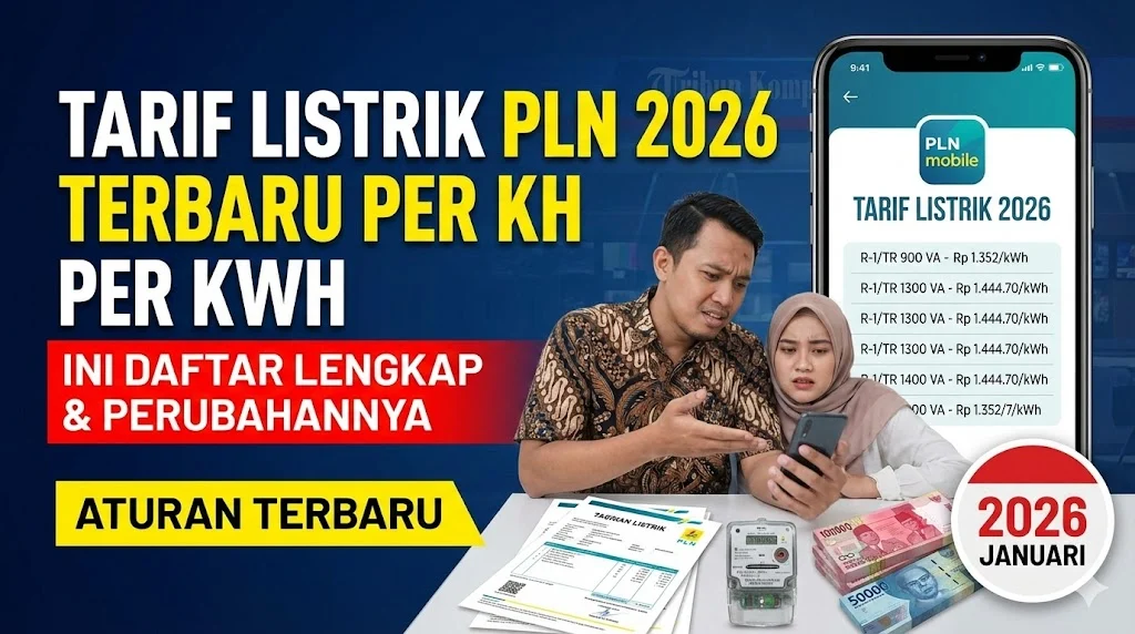 Tarif Listrik PLN Juni 2026 Tidak Naik, Ini Daftar Lengkap Harga per kWh
