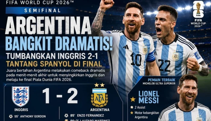Argentina Siap Hadapi Spanyol di Final Piala Dunia 2026, Gonzalo Montiel Siap Menggantikan Nahuel Molina