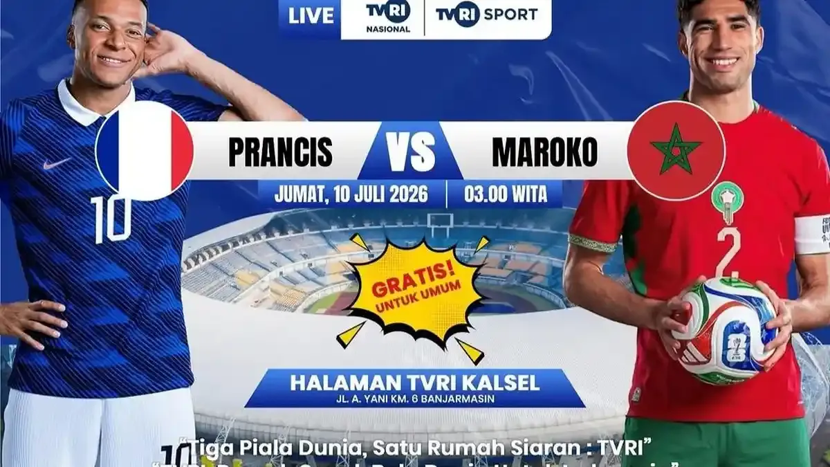 Cara Nonton Piala Dunia 2026: Prancis vs Maroko, Live Streaming dan TVRI