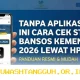 Cek Bansos Kemensos 2026: Panduan Lengkap untuk Mengetahui Status Penerimaan Bantuan Sosial