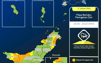 Cuaca Ekstrem di Sulawesi Utara: BMKG Imbau Waspada Hujan Lebat dan Angin Kencang