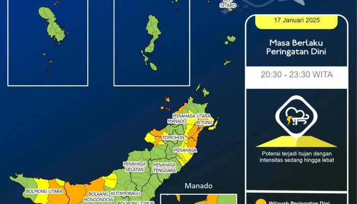 Cuaca Ekstrem di Sulawesi Utara: BMKG Imbau Waspada Hujan Lebat dan Angin Kencang