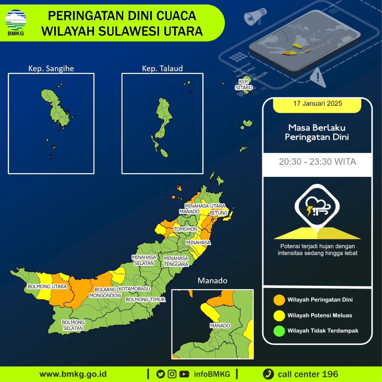 Cuaca Ekstrem di Sulawesi Utara: BMKG Imbau Waspada Hujan Lebat dan Angin Kencang