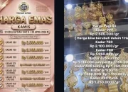 Harga Emas Perhiasan 999 di Martapura Kalsel Stabil, Berikut Harga Emas Perhiasan di Palembang