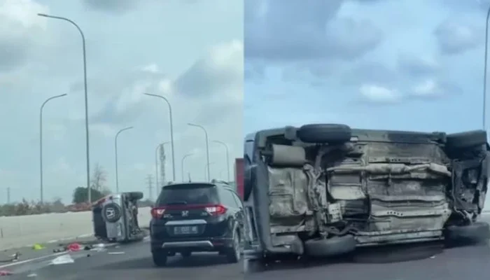 Kecelakaan Maut di Tol Jagorawi: Mobil SUV Terguling Setelah Menabrak BYD