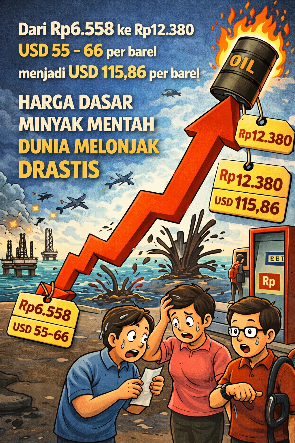Laut Merah Menjadi Tengah Konflik, Harga Minyak Melambung dan Dampaknya terhadap Ekonomi Global