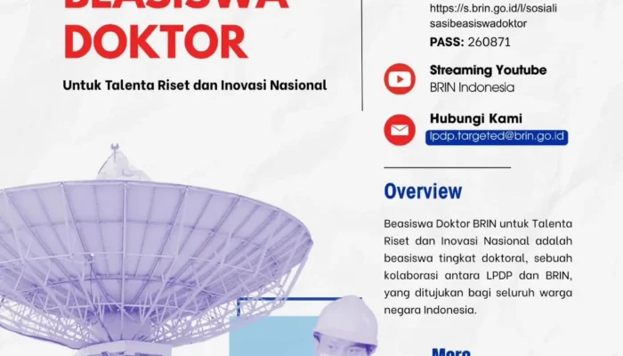 LPDP Buka Pendaftaran Beasiswa Doktor untuk Talenta Riset dan Inovasi Nasional 2026
