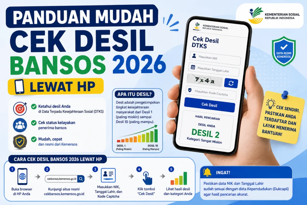 Panduan Cek Desil Penerima Bansos 2026, Simak Cara dan Syaratnya