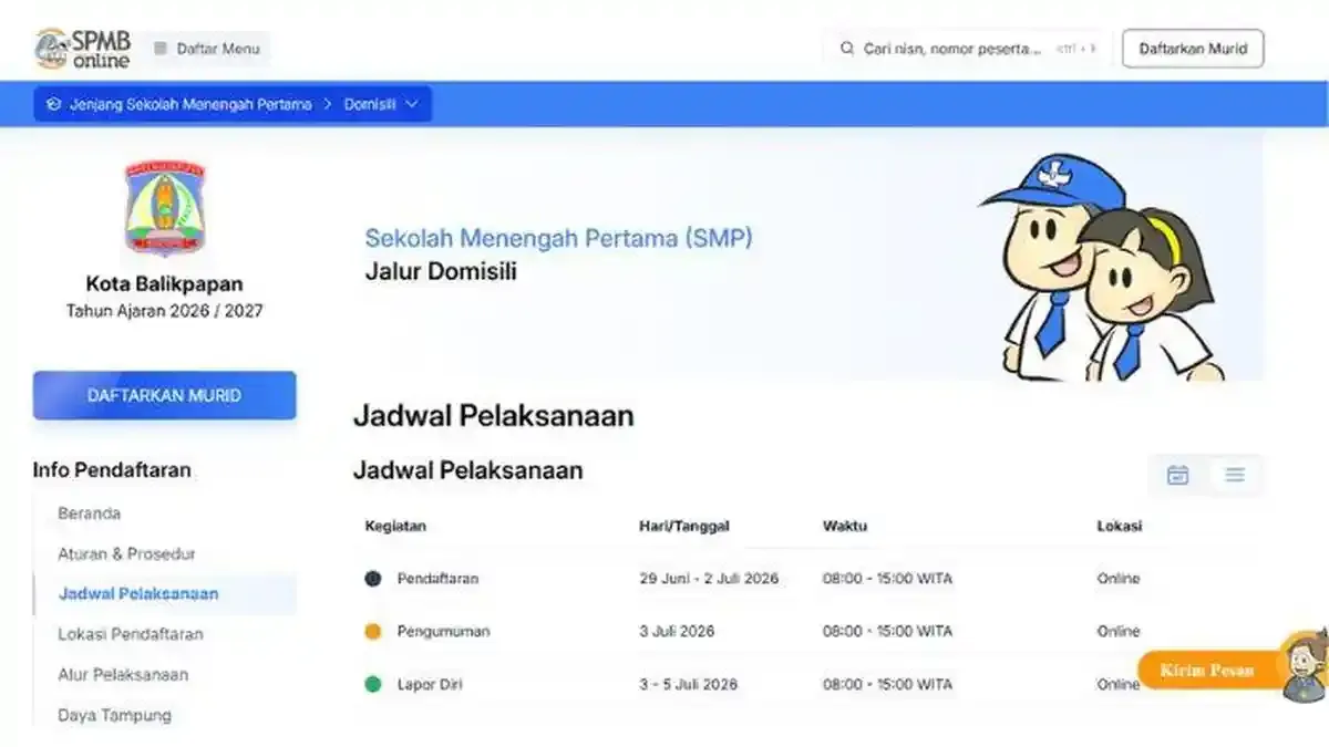 Pengumuman SPMB Balikpapan 2026: Tanda Peserta Lolos dan Jadwal Daftar Ulang