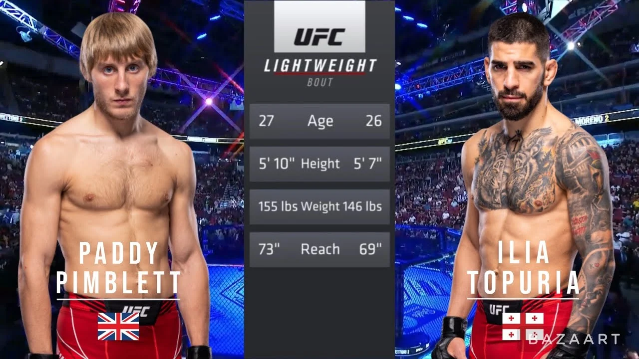 Pertarungan Sengit di UFC: Ilia Topuria vs Paddy Pimblett, Siapakah yang Akan Menang?