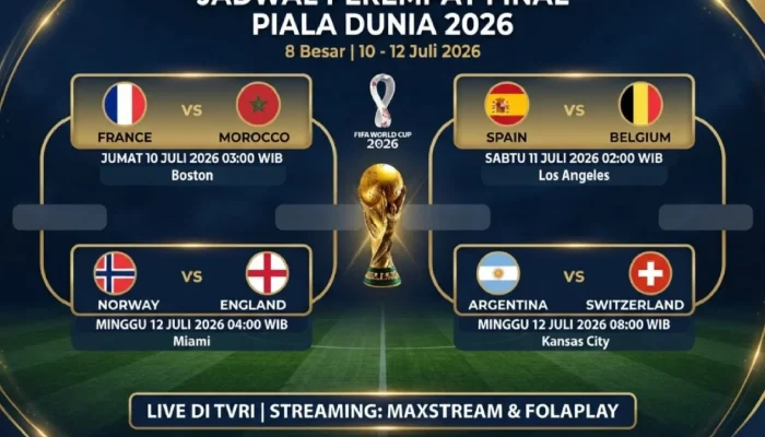 Pertarungan Sengit Inggris vs Norwegia di Perempat Final Piala Dunia 2026
