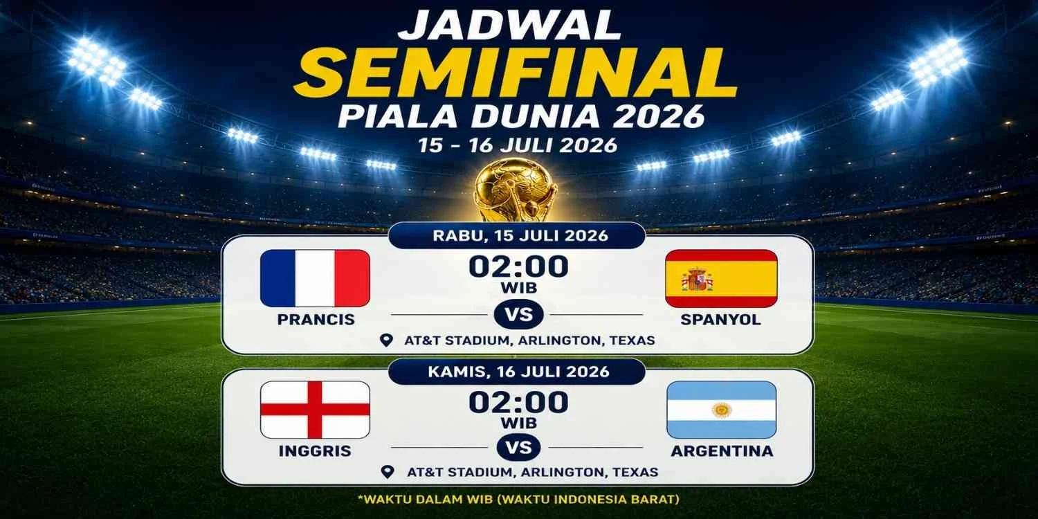 Piala Dunia 2026 Semifinal: Prancis Vs Spanyol dan Inggris Vs Argentina, Siaran Langsung di TVRI