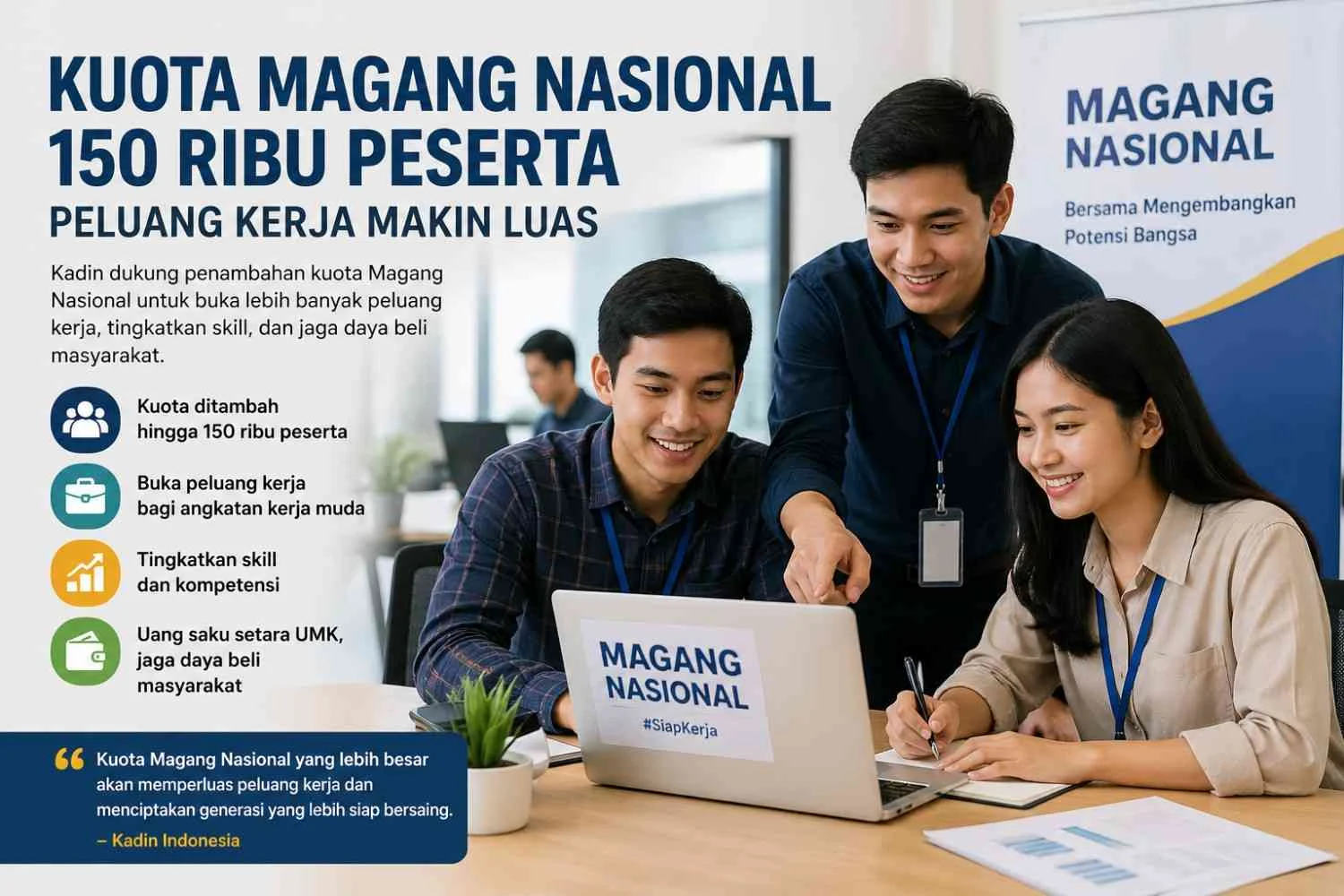 Program Magang Nasional: Pemerintah Siapkan 150 Ribu Kesempatan Magang untuk Fresh Graduate