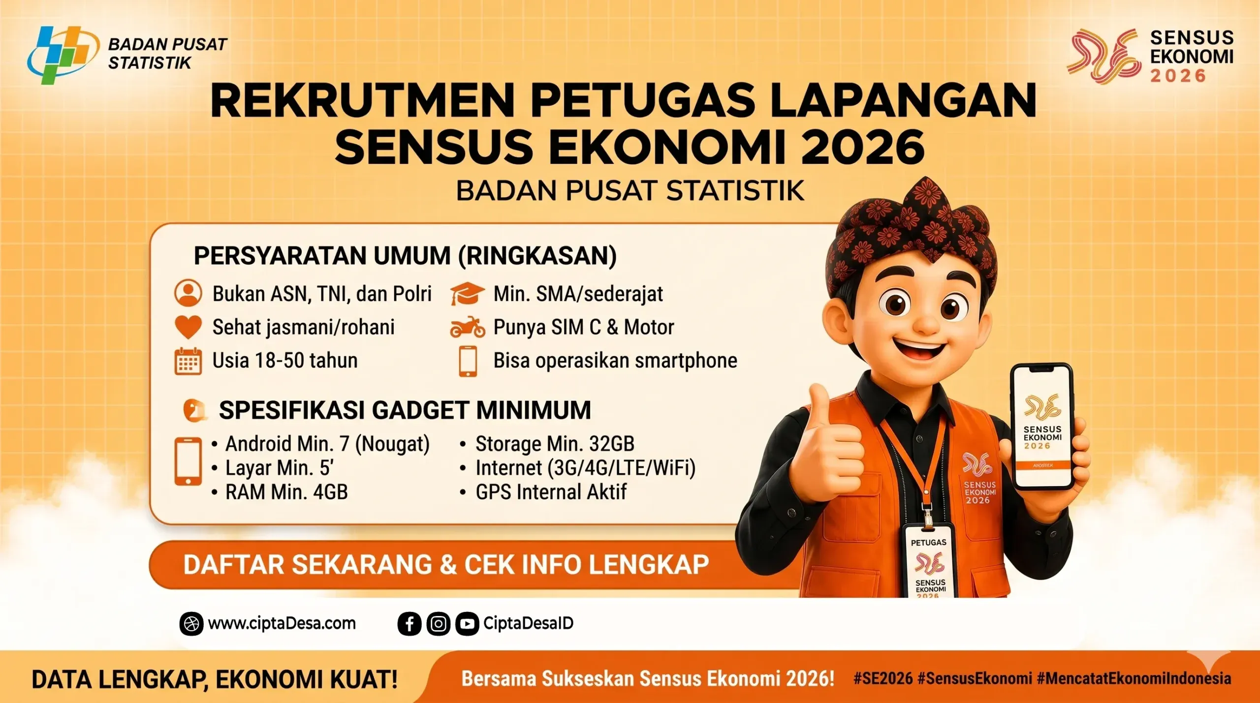 Rekrutmen Mitra BPS: Peluang dan Tantangan di Balik Sensus Ekonomi 2026