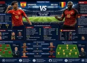 Spanyol vs Belgia di Piala Dunia 2026: Statistik, Head to Head, dan Perjalanan Menuju Perempatfinal