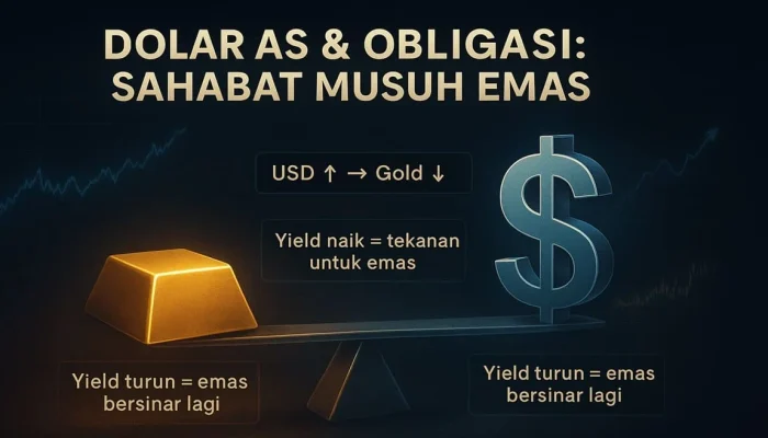 USD Hari Ini: Dolar AS Menguat, Emas dan Perak Melemah