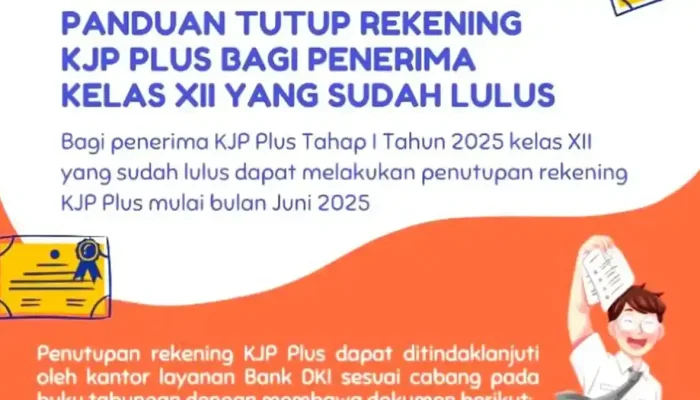 Cara Tutup Rekening KJP Plus Bagi Siswa yang Sudah Lulus Sekolah